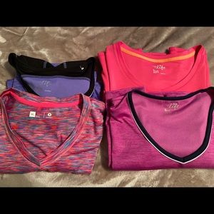 Work-out/athletic shirts- all 4